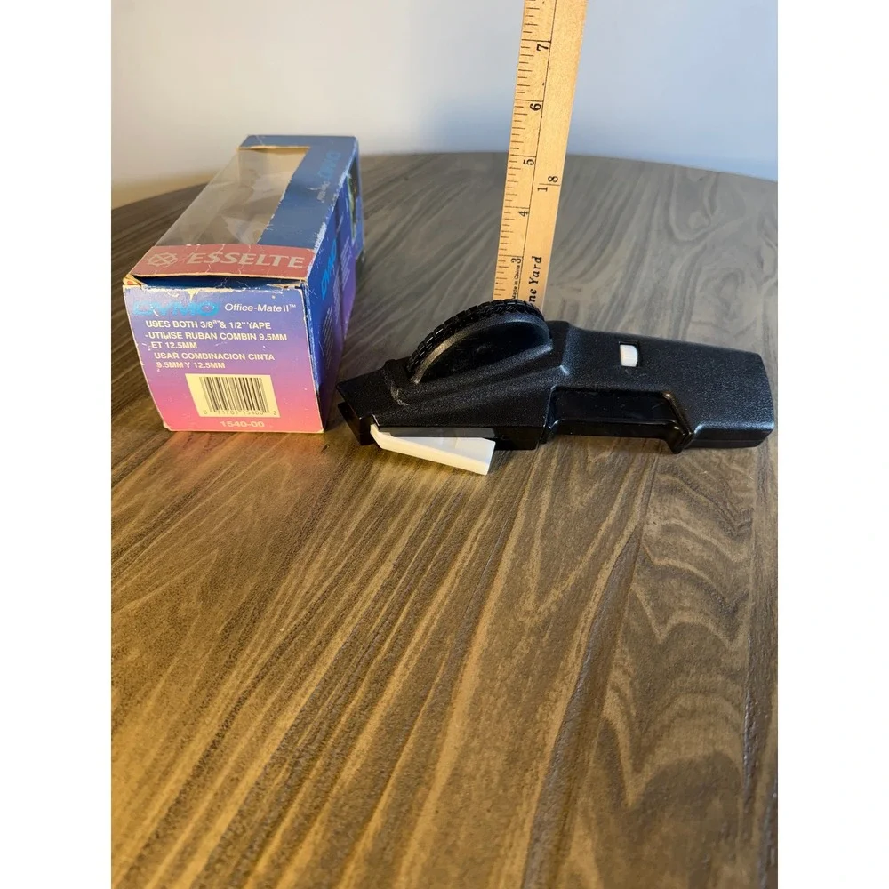 Vintage 1995 Dymo Office Mate II 1540 Label Maker Black With 7 Label Tape Works